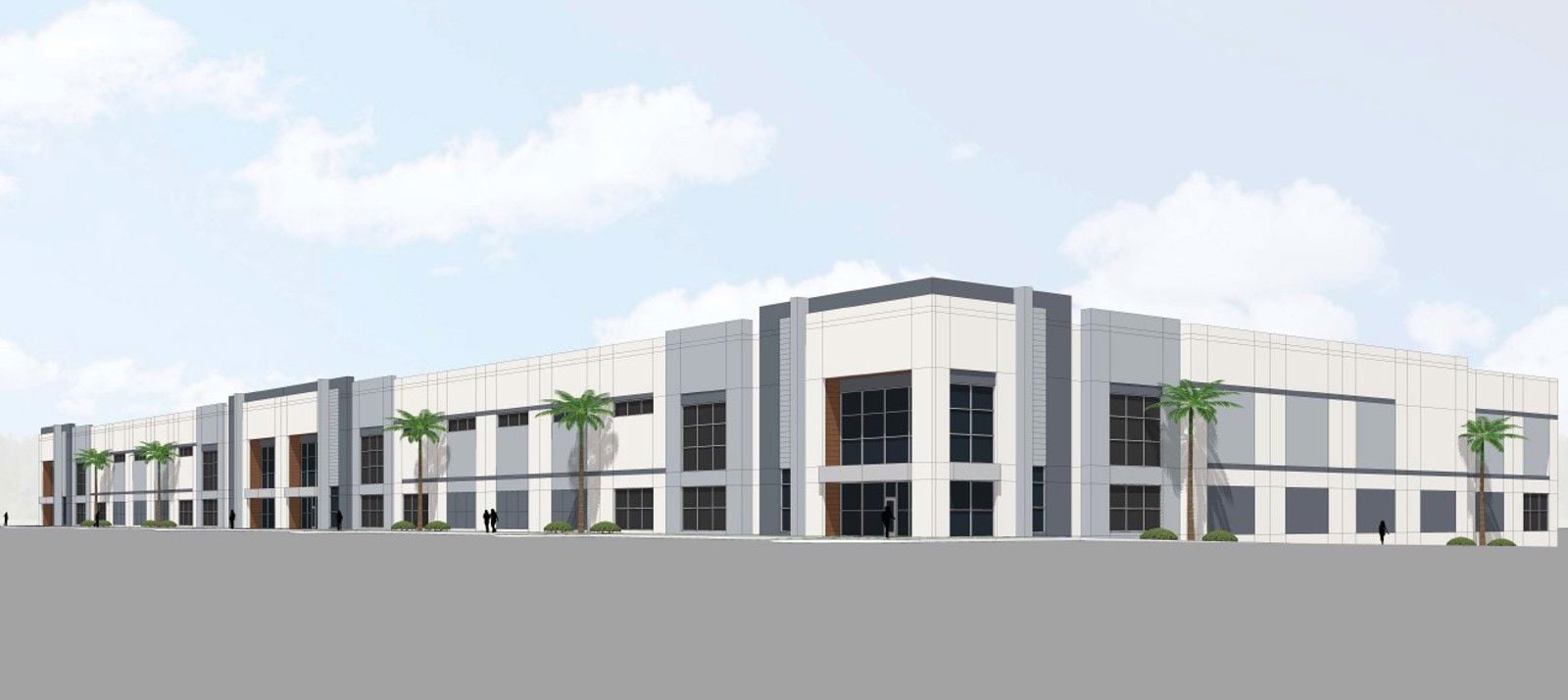 Rendering of the planned Bell Creek Logistics Center warehouse building in Riverview, part of a five-building speculative industrial development.