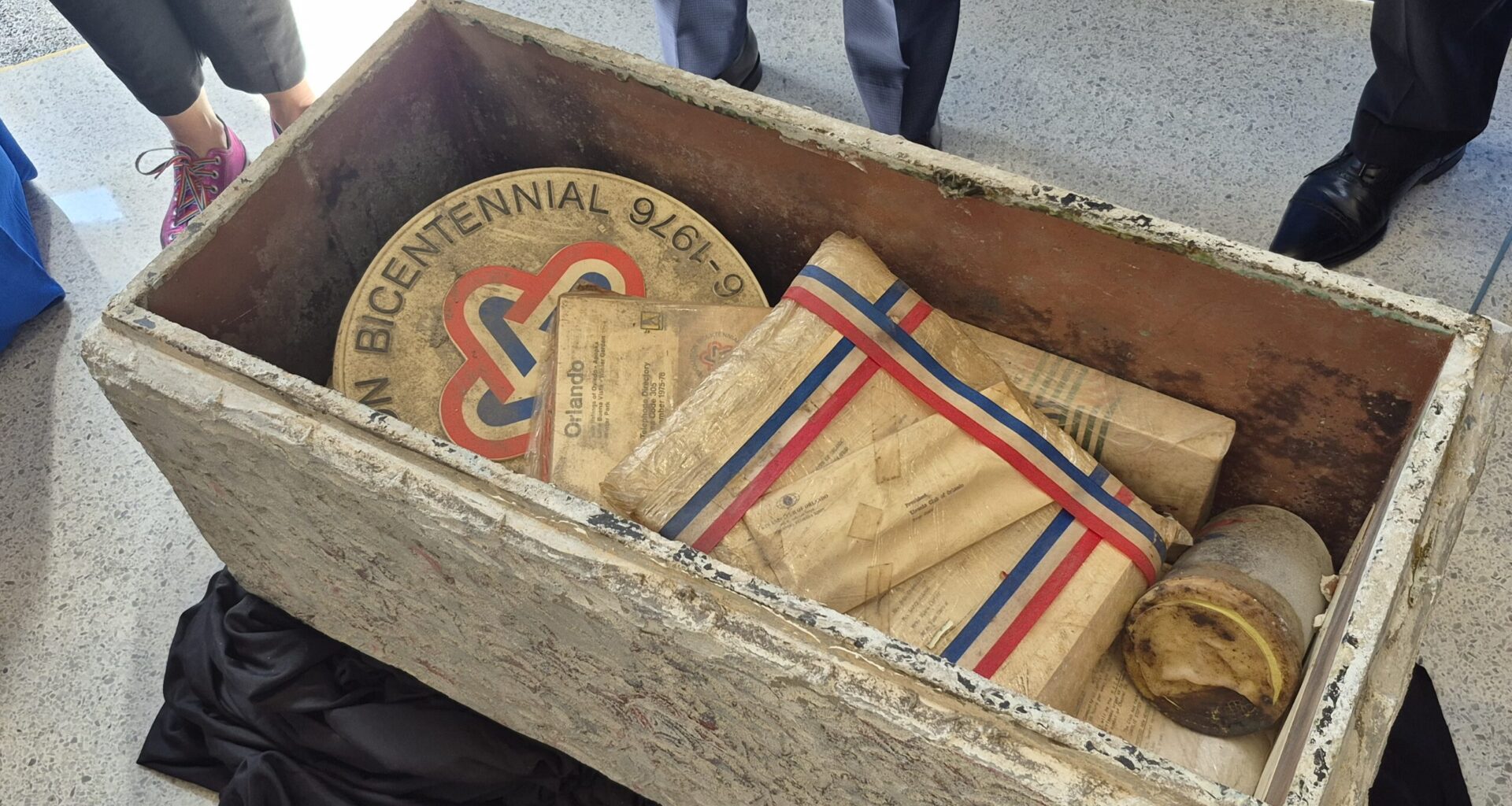 Fifty-year-old time capsule celebrating America’s 200th birthday opened at City Hall