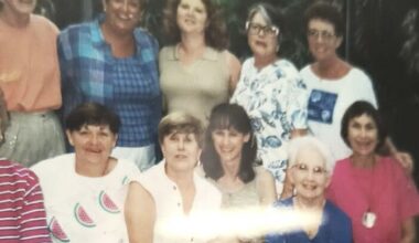 Members of the ladies&rsquo; lunch group are seen in this treasured photo.