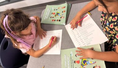 Students learn Spanish during the course of the program.