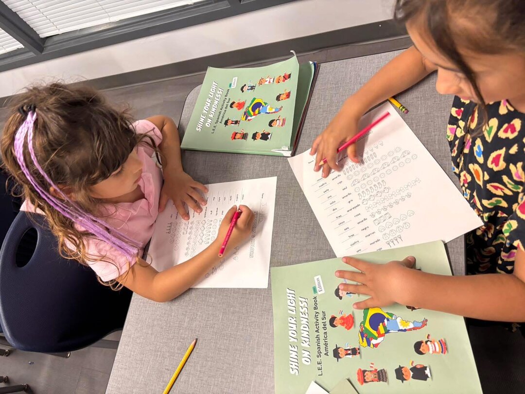 Students learn Spanish during the course of the program.