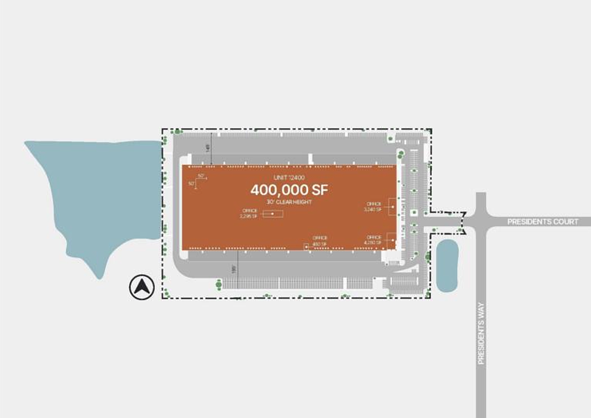 The Colliers commercial real estate firm and landlord Link Logistcs are offering the 400,000-square-foot building at 12400 Presidentis Court in Westlake Industrial Park for lease. The Colliers commercial real estate firm and landlord Link Logistcs are offering the 400,000-square-foot building at 12400 Presidentis Court in Westlake Industrial Park for lease.