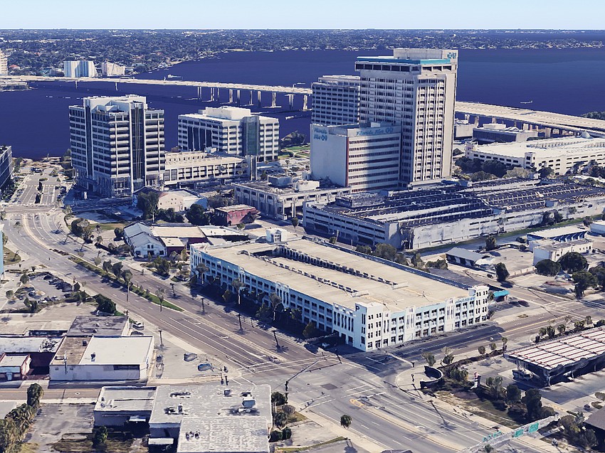 The Florida Blue parking garage at 800 Forest St. will soon display new Jacksonville Sheriff's Office signage as the department consolidates operations at the site.