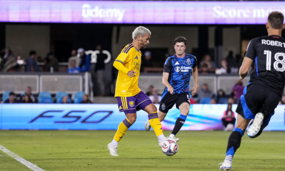 Image of Antoine Griezmann in his MLS debut vs. San Jose.
