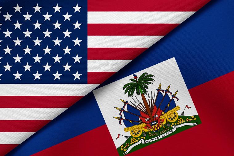 U.S. and Haiti flags
