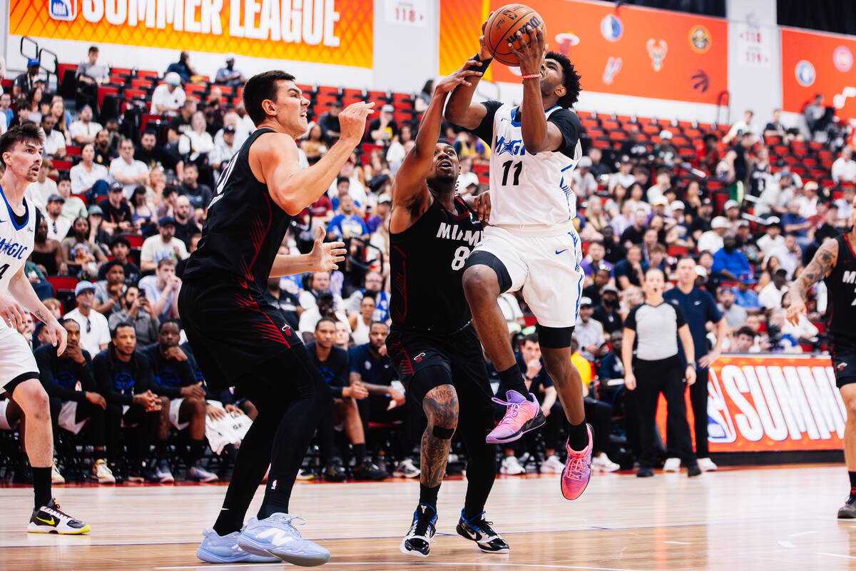 Orlando Magic shooting guard Jase Richardson (11) jumps up for a shot during an NBA Summer Lea ...