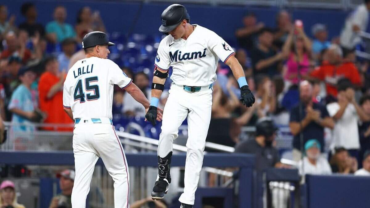 Marlins settle in after Griffin Conine home run, sweep Mariners