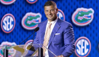 Florida's Jon Sumrall Calls Out Reporters When Phone Goes Off During Presser in Trending Video