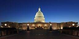 US Capitol at dusk as seen from the eastern side// source: Wikimedia Commons