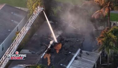 Crews contain mobile home fire in Davie; no injuries - WSVN 7News | Miami News, Weather, Sports