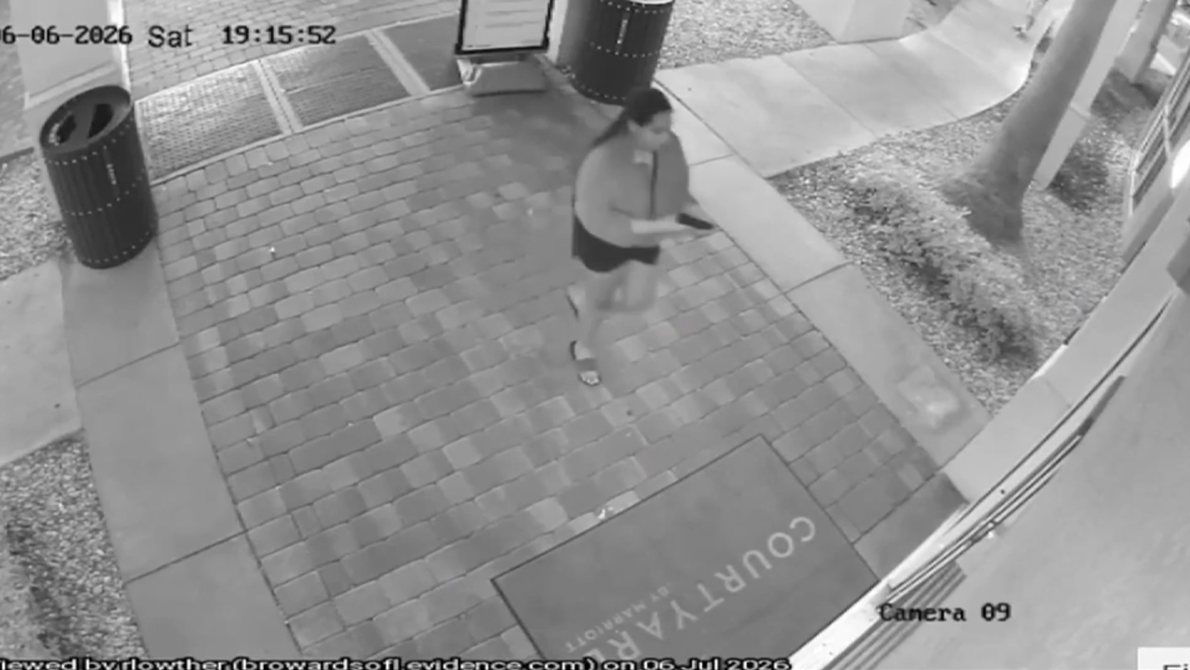 BSO: Surveillance video shows woman running from armed subject after attempted carjacking in Dania Beach - WSVN 7News | Miami News, Weather, Sports