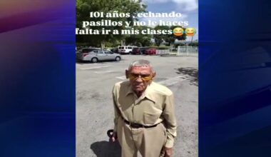 101-year-old Miami-Dade man shows off salsa moves in viral video - WSVN 7News | Miami News, Weather, Sports