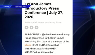 YouTube post rekindles hopes of LeBron James returning to Miami, but Heat says internal placeholder link was posted by mistake - WSVN 7News | Miami News, Weather, Sports