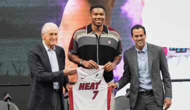 Giannis arrives in Miami, looking to follow Messi’s path to more titles and success