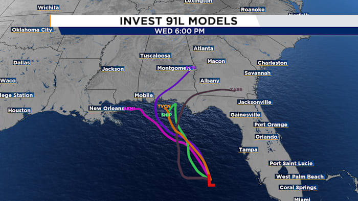Formation potential increasing in the Gulf, Central Florida trends drier