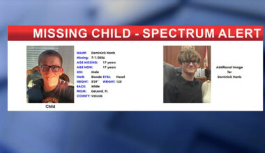 Florida Spectrum Alert: Authorities search for missing 17-year-old last seen in DeLand