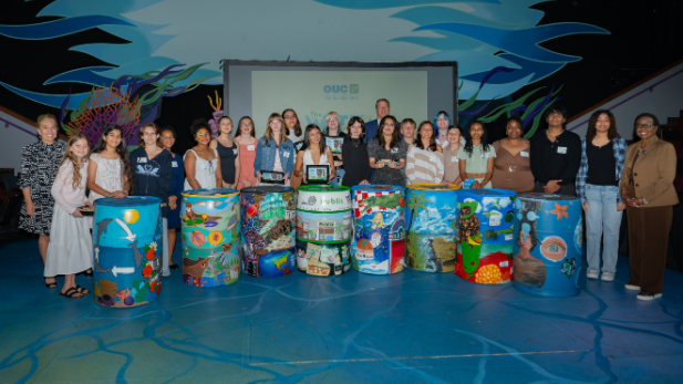 Water Color Project | Orange County students auction hand-painted rain barrels for water conservation