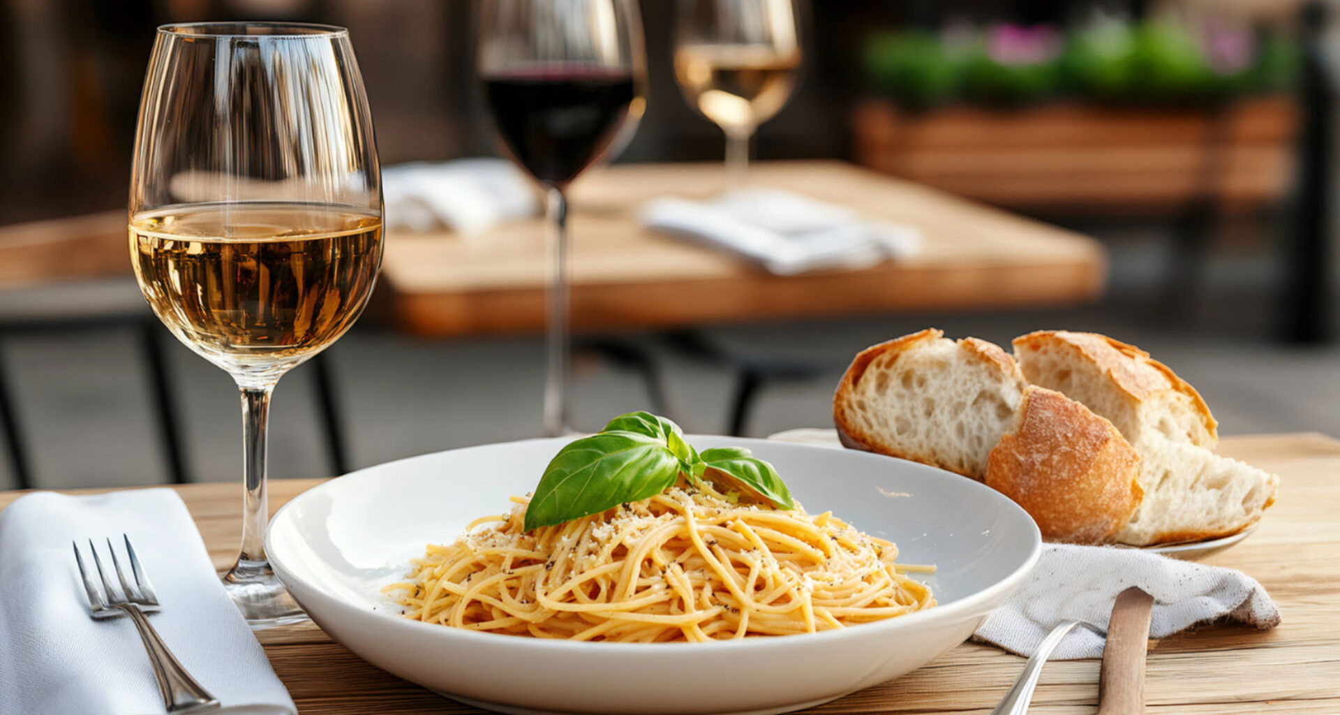 a plate of Italian food