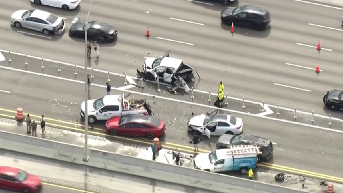 3 hospitalized after multi-car crash on I-95 near Sunrise Boulevard, fire rescue says – NBC 6 South Florida