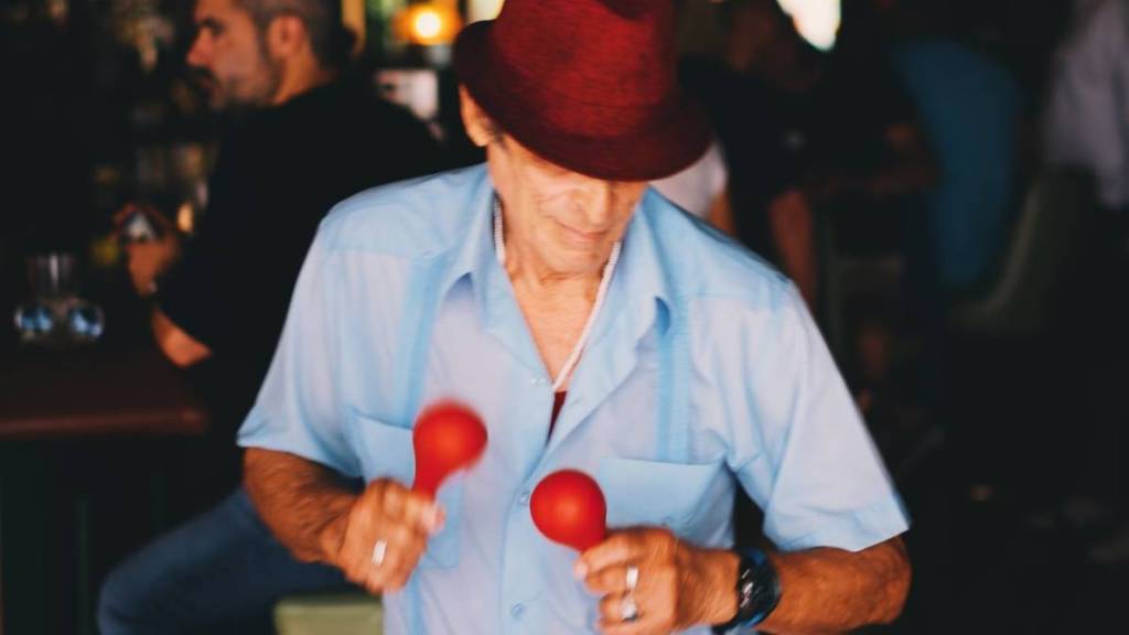 man danced in ball and chain