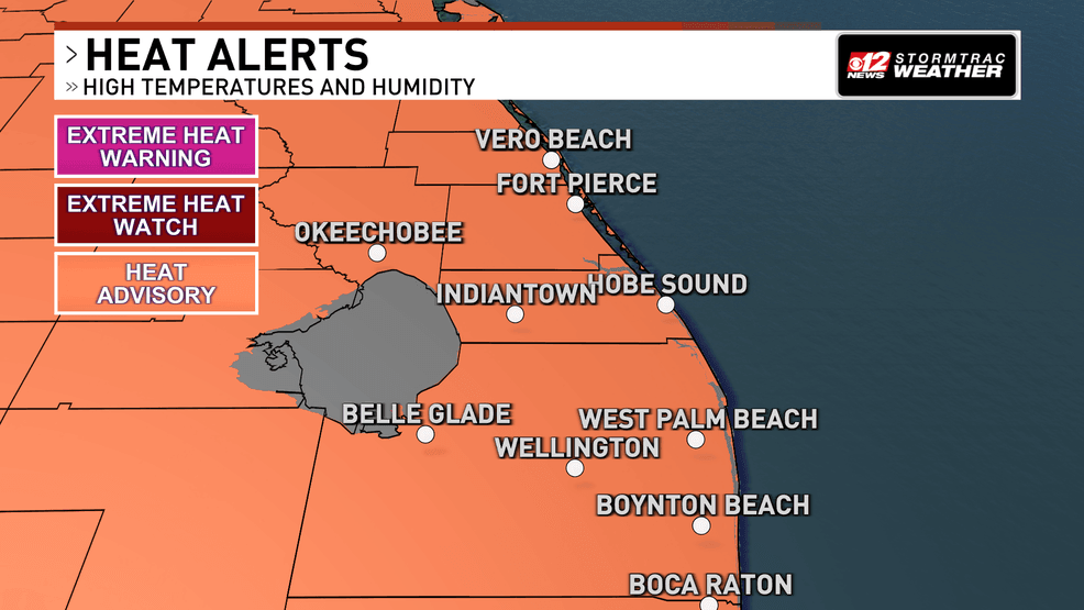Isolated storms return as dangerous heat continues across South Florida. (WPEC)