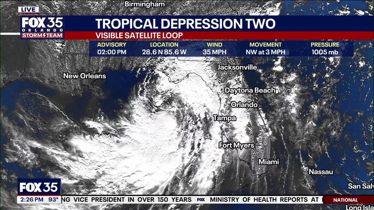 Florida's Panhandle counties affected by heavy rain, winds from Tropical Depression #2