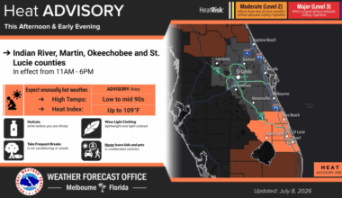 Heat advisory for several Central Florida counties beginning at 11a – Orlando Sentinel