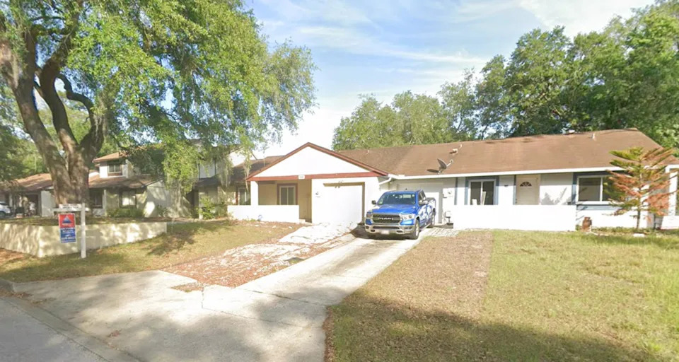 A Florida woman’s driveway was ripped up and taken away as part of an alleged scam, according to a report (Google Maps)