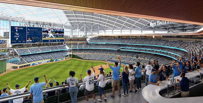 Renderings show inside proposed Tampa Bay Rays stadium inside the tampa bay rays' new stadium | see renderings