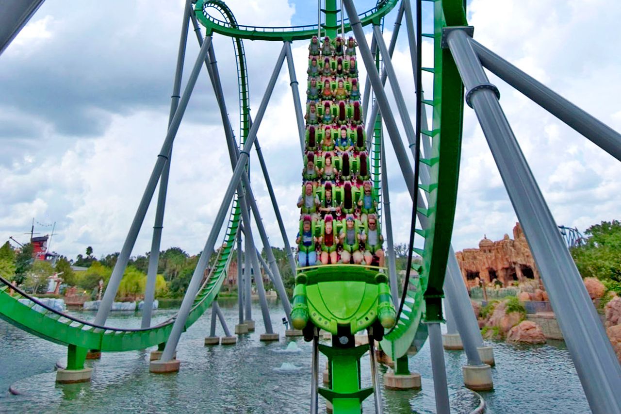 The Hulk rollercoaster at Universal Islands of AdventureCredit: Matt Stroshane/Bloomberg via Getty
