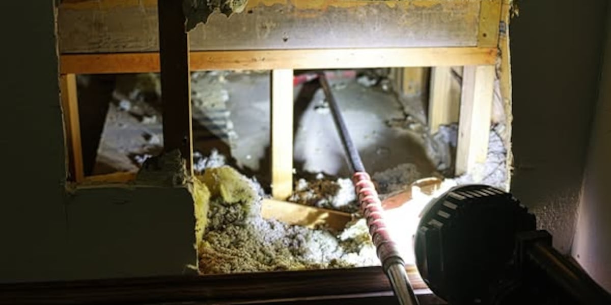 Lightning strike in NW Florida chars wall of home