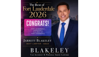 Jarrett Blakeley Awarded Best Lawyer for 2026 by Fort Lauderdale Magazine
