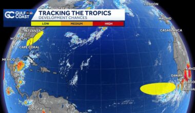 Watching two areas in the Atlantic, one near Florida