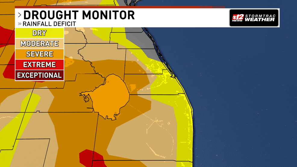 South Florida drought monitor largely unchanged, worsens slightly inland. (WPEC)