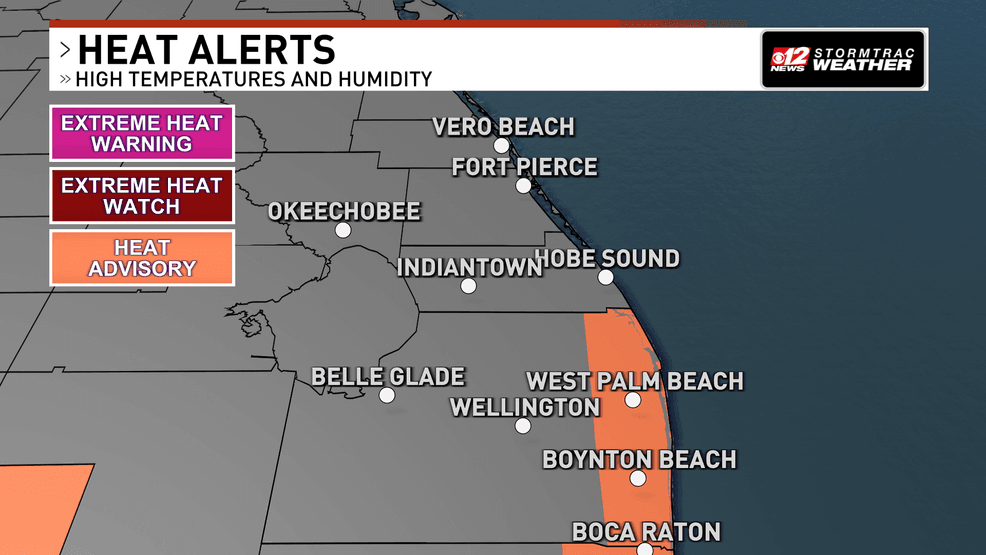 Dangerous heat and a few storms for South Florida this afternoon. (WPEC)