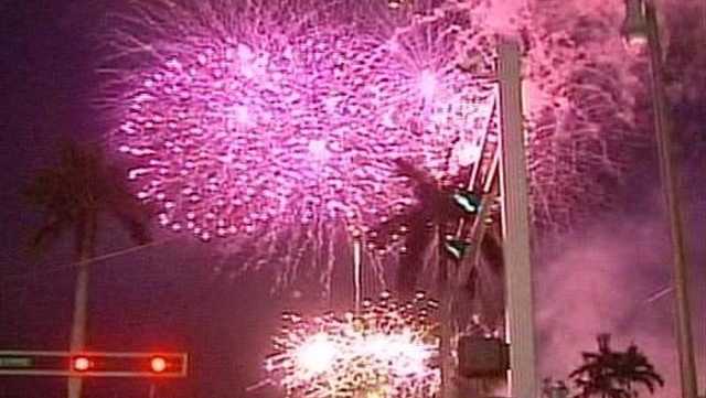 Fireworks displays across Palm Beaches and Treasure Coast