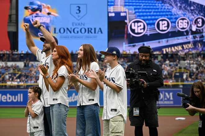 Tampa Bay Rays retire Evan Longoria's No. 3 jersey tampa bay rays retire evan longoria's no. 3 jersey