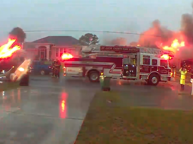 Video shows Port St. Lucie home engulfed in flames during storm video shows port st. lucie home engulfed in flames during storm