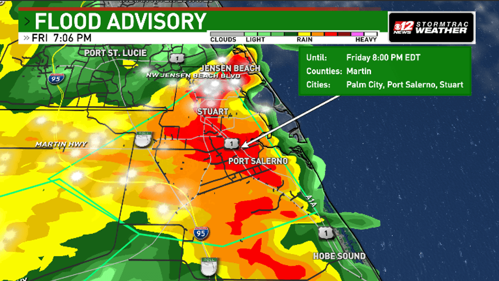 Flood Advisory in effect for Martin Co. until 8 p.m. this evening. (WPEC)