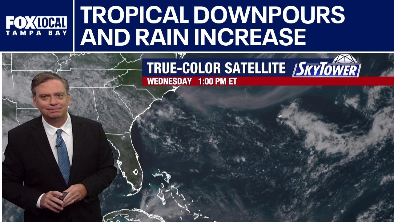 Tropical downpours and rain chances increase