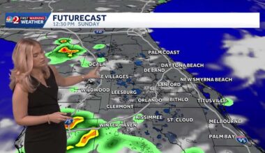 Storms arrive early this afternoon across Central Florida