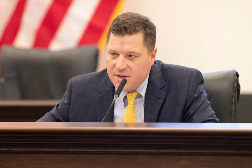 Senate Judiciary Committee Chair Sen. Jeff Brandes leads a meeting of the body in the Knott Building Monday, Jan. 25, 2021.