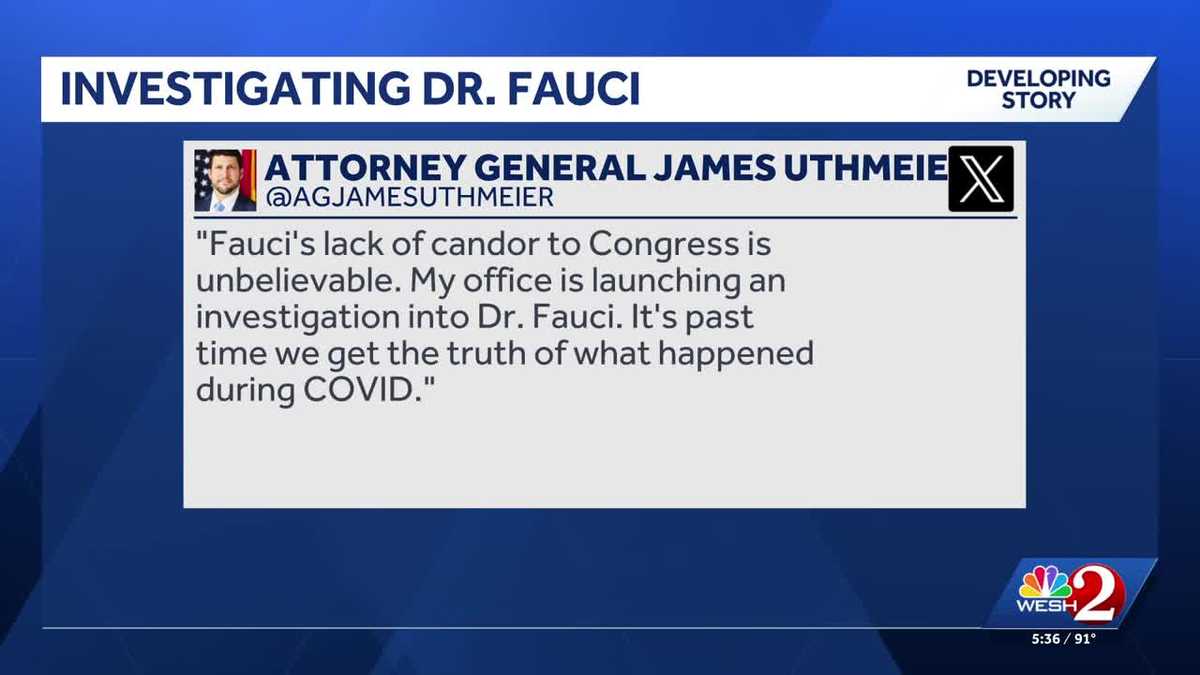 Florida AG announces investigation into Dr. Anthony Fauci