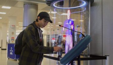 Miami International Airport has holograms to guide visitors