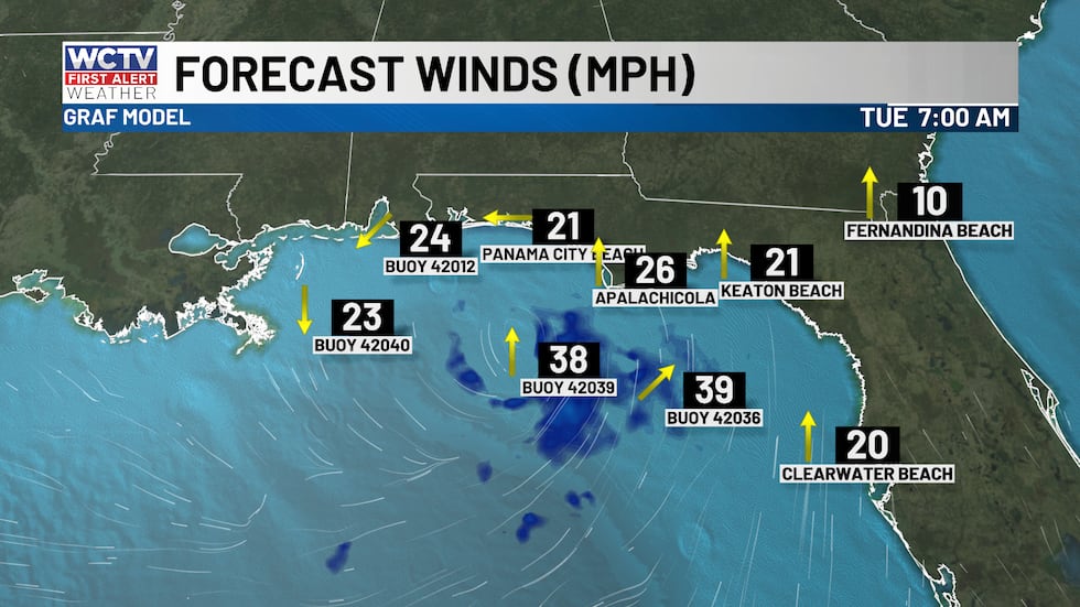 Tropical storm force winds are likely to stay south of us but should get breezy Monday and...