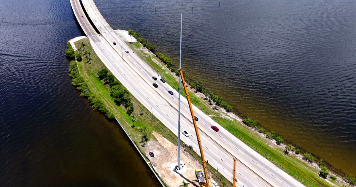 Cape Coral's 250-foot flagpole rises ahead of July 4th celebration | Lee County