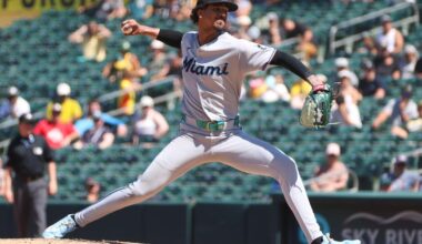 Miami Marlins pitcher Eury Pérez removed after throwing 7 perfect innings against Athletics | MLB