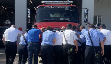 Charlotte County Fire 'pushes in' new fire truck | Port Charlotte News
