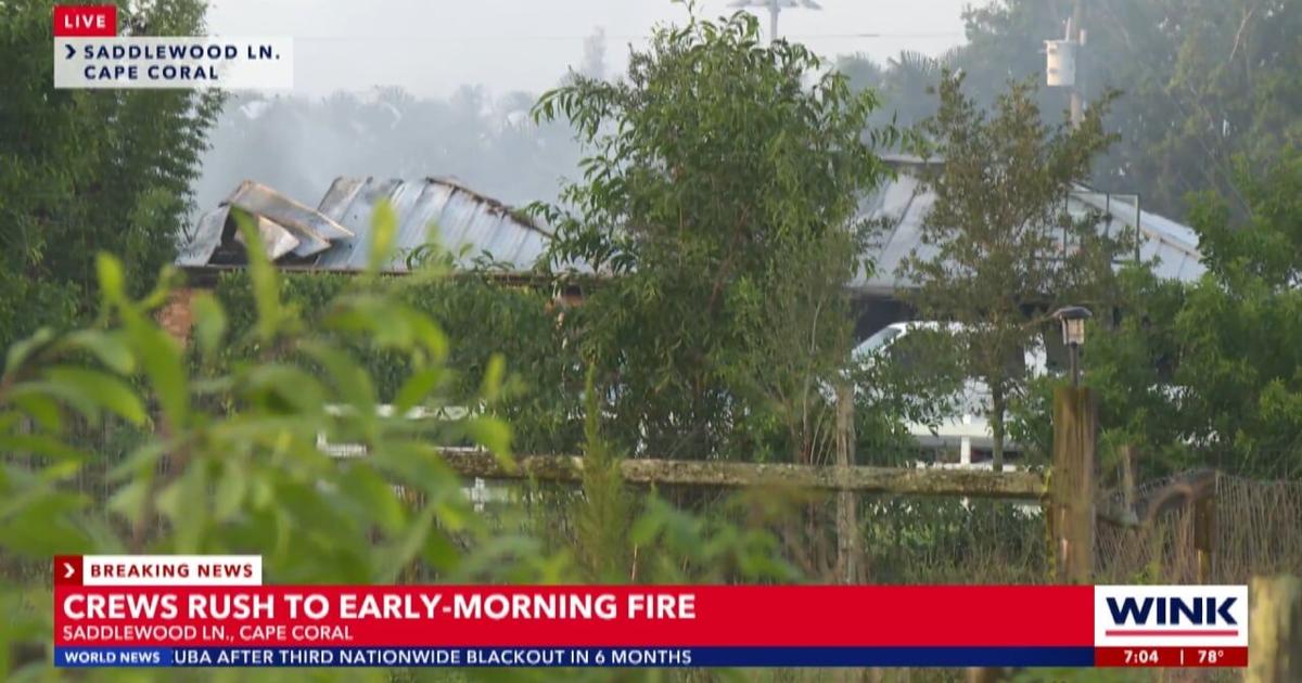 Crews battle early morning house fire near Saddlewood Lane in Cape Coral |