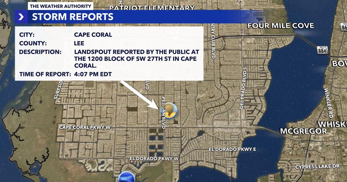 Did a landspout hit Cape Coral? NWS says still unconfirmed | News